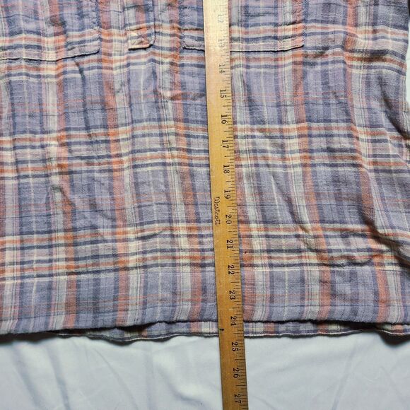 LL Bean Womens Large Plain Button Blouse Purple Pink - Picture 11 of 13